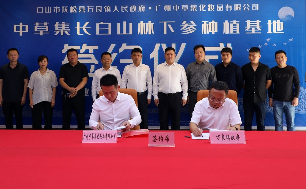 中草集与万良镇政府签约仪式